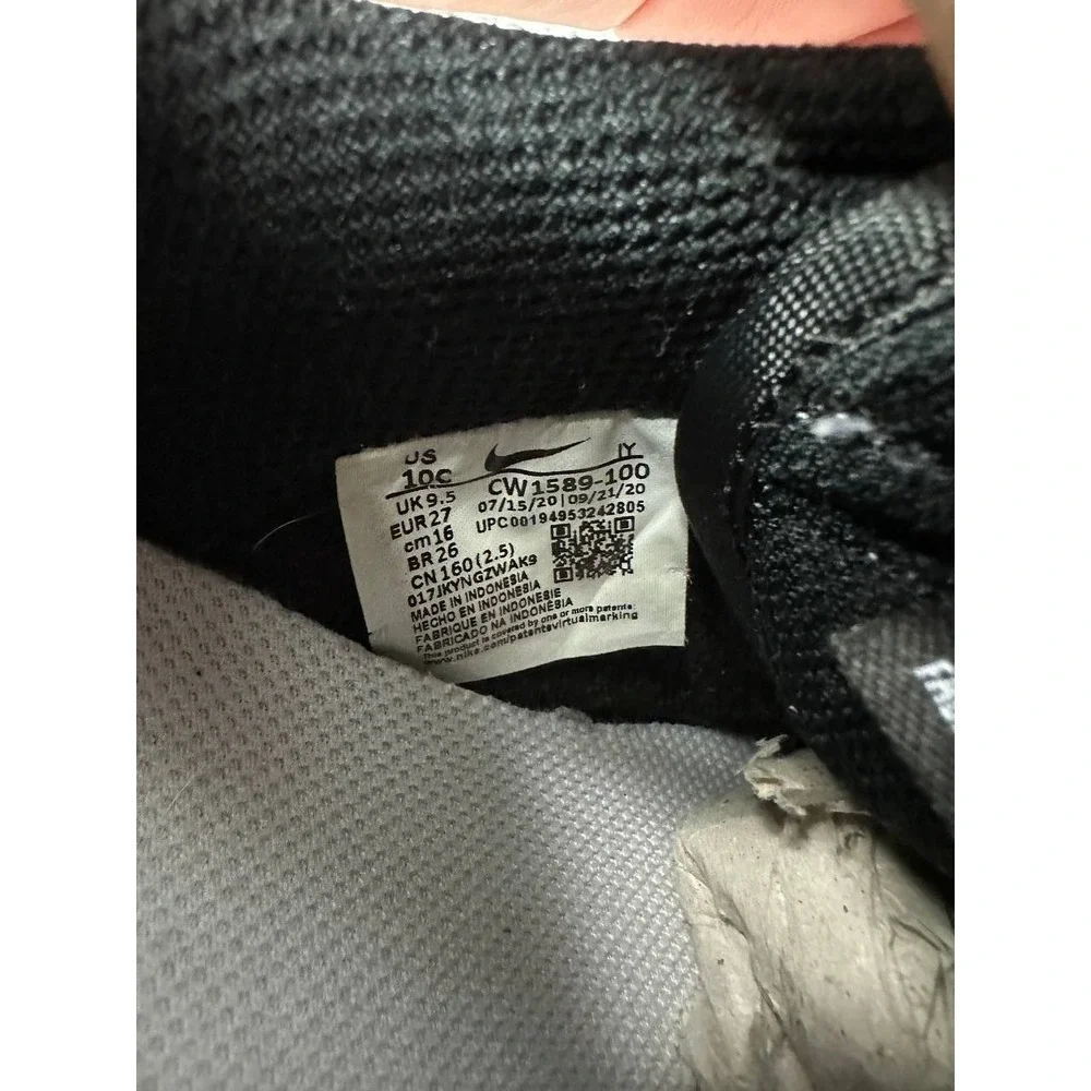 Nike Dunk Low TD Panda 'Black White' CW1589-100 Kids Size 10C